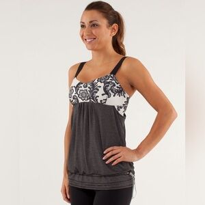 Lululemon Back On Track workout Tank
Black / Laceoflage Polar Cream Black size S